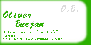 oliver burjan business card